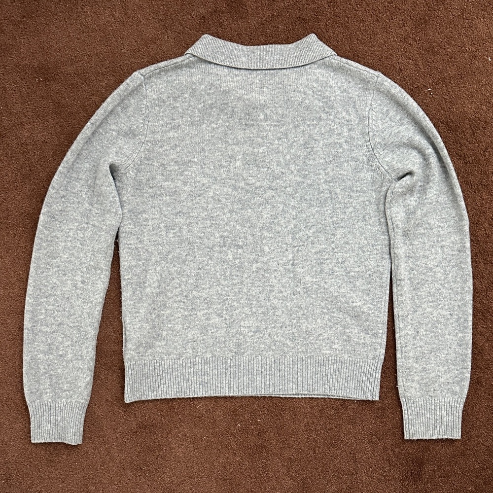 Few Moda CAARA Gray Collared Sweater size M 100% wool - Picture 6 of 6